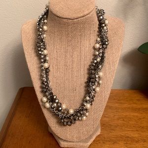 WHBM Five Strands Intertwined Dressy Bling Necklace